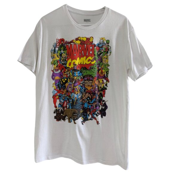 Marvel Comics Men's Logo Graphic T-Shirt, Size Large, White - Picture 1 of 14